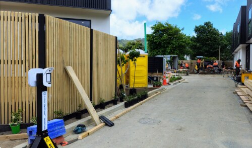 Portable security camera at a commercial development site
